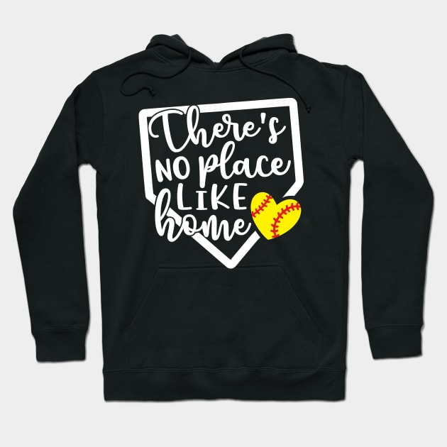 There’s No Place Like Home Softball Hoodie by GlimmerDesigns